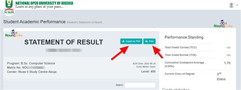noun notification of result|(OFFICE OF THE REGISTRAR ACADEMIC REGISTRY) .